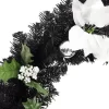 vidaXL Decor* Christmas Wreath With Led Lights Black 23.6