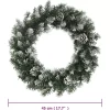 vidaXL Decor* Christmas Wreath With Led Lights Green 17.7