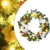 vidaXL Decor* Christmas Wreath With Led Lights Green 23.6