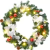 vidaXL Decor* Christmas Wreath With Led Lights Green 23.6