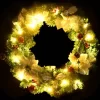 vidaXL Decor* Christmas Wreath With Led Lights Green 23.6