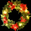 vidaXL Decor* Christmas Wreath With Led Lights Green 23.6