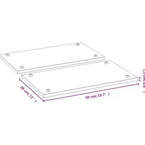 vidaXL Kitchen & Dining* Cooker Covers 2 Pcs 19.7"X11"X0.6" Bamboo