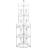 vidaXL Lawn & Garden* Corner Plant Rack White 14.2