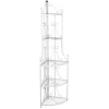 vidaXL Lawn & Garden* Corner Plant Rack White 14.2