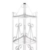 vidaXL Lawn & Garden* Corner Plant Rack White 14.2