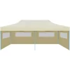 vidaXL Lawn & Garden* Cream Foldable Pop-Up Party Tent 9.8'X19.7'