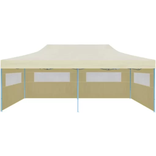 vidaXL Lawn & Garden* Cream Foldable Pop-Up Party Tent 9.8'X19.7'