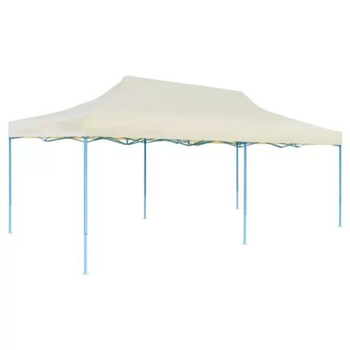 vidaXL Lawn & Garden* Cream Foldable Pop-Up Party Tent 9.8'X19.7'