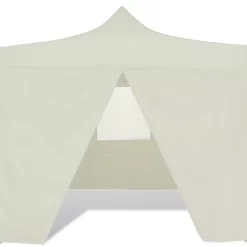 vidaXL Lawn & Garden* Cream Foldable Tent 9.8'X9.8' With 4 Walls