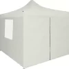 vidaXL Lawn & Garden* Cream Foldable Tent 9.8'X9.8' With 4 Walls