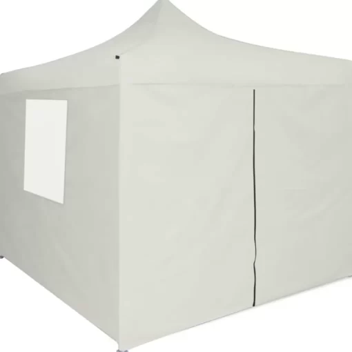 vidaXL Lawn & Garden* Cream Foldable Tent 9.8'X9.8' With 4 Walls