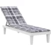 vidaXL Decor* Deck Chair Cushion Gray Check Pattern (29.5