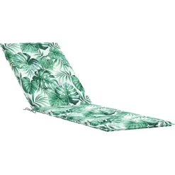 vidaXL Decor* Deck Chair Cushion Leaf Pattern Oxford Fabric