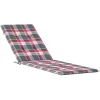 vidaXL Decor* Deck Chair Cushion Red Check Pattern (29.5