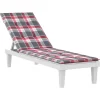 vidaXL Decor* Deck Chair Cushion Red Check Pattern (29.5