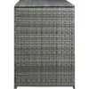 vidaXL Lawn & Garden* Double Wheelie Bin Shed Poly Rattan Anthracite 58.3