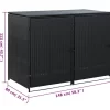 vidaXL Lawn & Garden* Double Wheelie Bin Shed Poly Rattan Black 58.3