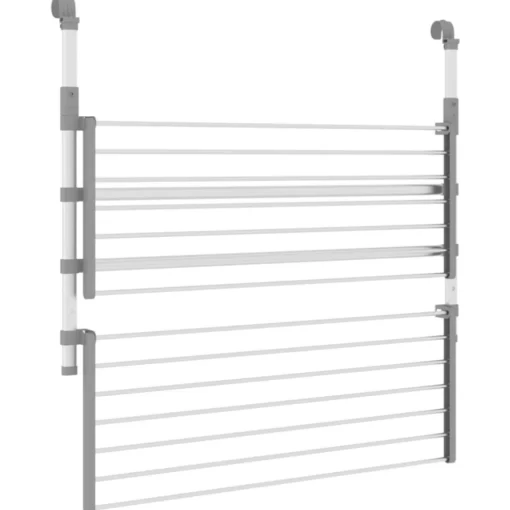 vidaXL Household Supplies* Drying Rack For Balcony 35"X9.8"X(23.6"-37.4") Aluminum