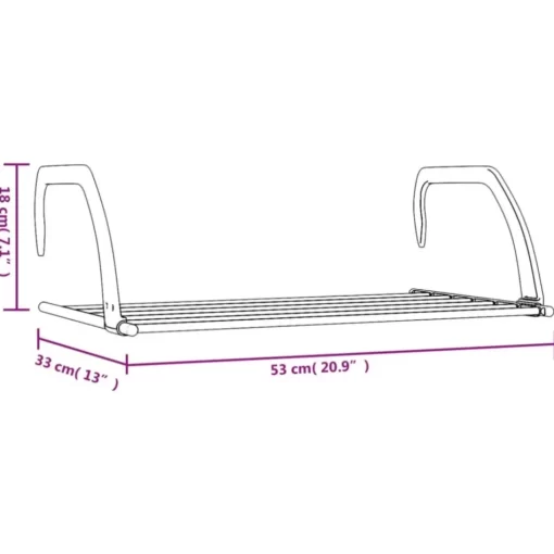 vidaXL Household Supplies* Drying Racks 2 Pcs 20.9"X13"X7.1" Aluminum