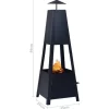 vidaXL Fireplaces* Fire Pit Black 13.8