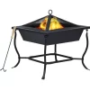 vidaXL Fireplaces* Fire Pit Black 16.5