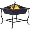 vidaXL Fireplaces* Fire Pit Black 16.5