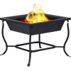 vidaXL Fireplaces* Fire Pit Black 16.5