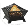 vidaXL Fireplaces* Fire Pit With Poker 25.2