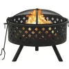 vidaXL Fireplaces* Fire Pit With Poker 26.8