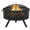 vidaXL Fireplaces* Fire Pit With Poker 26.8