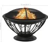 vidaXL Fireplaces* Fire Pit With Poker 29.5