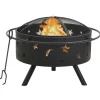 vidaXL Fireplaces* Fire Pit With Poker 29.9