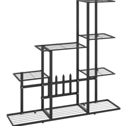 vidaXL Lawn & Garden* Flower Stand 37.2"X9.8"X34.6" Black Metal