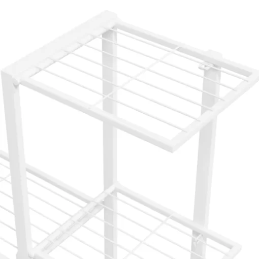 vidaXL Lawn & Garden* Flower Stand 37.2"X9.8"X34.6" White Metal