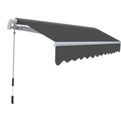 vidaXL Lawn & Garden* Folding Awning Manual Operated 118.1" Anthracite