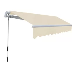 vidaXL Lawn & Garden* Folding Awning Manual Operated 118.1" Cream