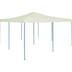 vidaXL Lawn & Garden* Folding Gazebo 16.4'X16.4' Cream