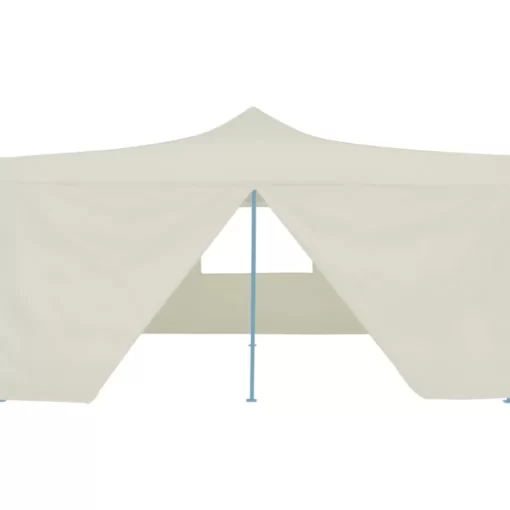 vidaXL Lawn & Garden* Folding Gazebo With 4 Sidewalls 16.4'X16.4' Cream