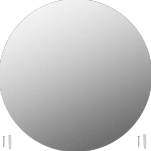 vidaXL Decor* Frameless Mirror Round 31.5" Glass