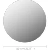 vidaXL Decor* Frameless Mirror Round 31.5