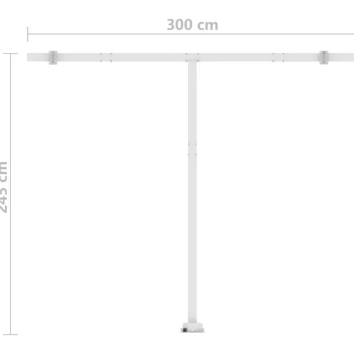 vidaXL Lawn & Garden* Freestanding Automatic Awning 118.1"X98.4" Anthracite