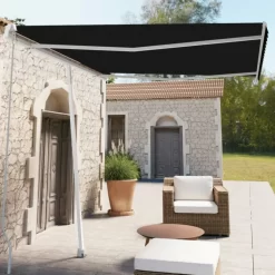 vidaXL Lawn & Garden* Freestanding Manual Retractable Awning 118.1"X98.4" Anthracite