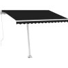 vidaXL Lawn & Garden* Freestanding Manual Retractable Awning 118.1