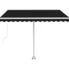 vidaXL Lawn & Garden* Freestanding Manual Retractable Awning 118.1