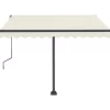 vidaXL Lawn & Garden* Freestanding Manual Retractable Awning 118.1