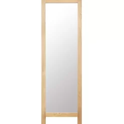 vidaXL Decor* Freestanding Mirror 18.8"X18.3"X59" Solid Oak Wood