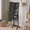 vidaXL Decor* Free-Standing Mirror Black 13.4