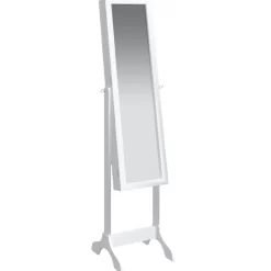 vidaXL Decor* Free-Standing Mirror White 13.4"X14.6"X57.5"