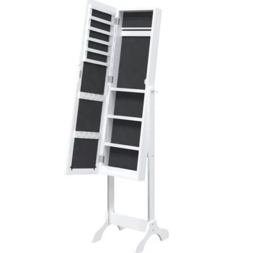 vidaXL Decor* Free-Standing Mirror White 13.4"X14.6"X57.5"